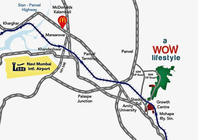 Wadhwa Codename WOW Panvel - Location Map