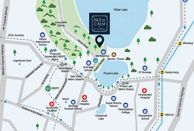 GHP Isle of Calm Powai - Location Map