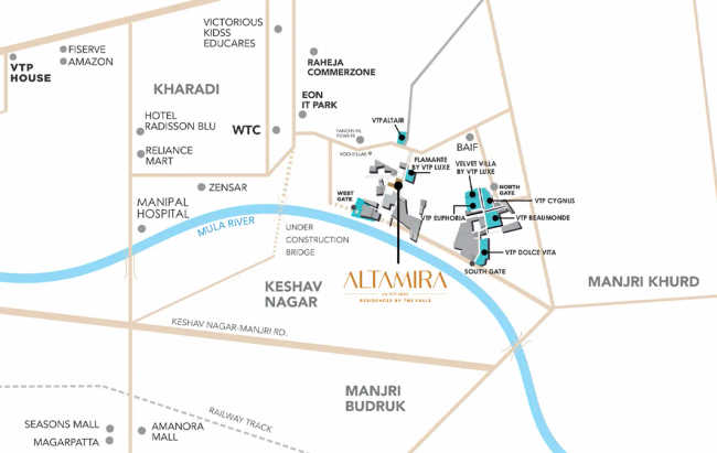 VTP Altamira Kharadi - Location Map