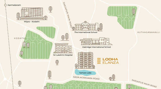 Lodha Elanza Dommasandra - Location Map