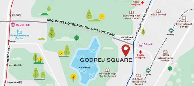 Godrej Square Bhandup - Location Map