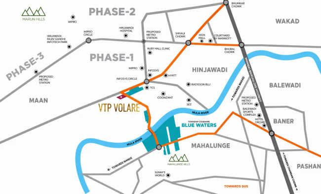 VTP Volare Hinjewadi - Location Map