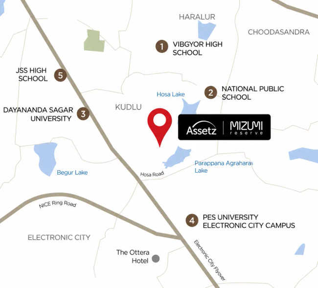 Assetz Mizumi Reserve Kudlu - Location Map