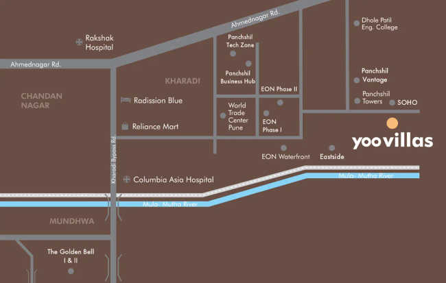YOO Villas Kharadi - Location Map