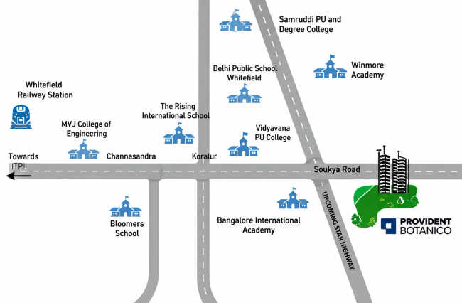 Provident Botanico Whitefield - Location Map