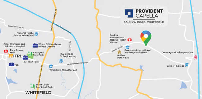 Provident Capella Whitefield - Location Map