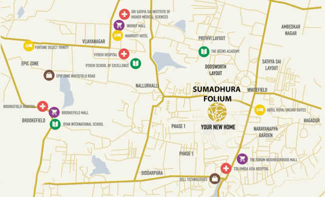 Sumadhura Folium Whitefield - Location Map