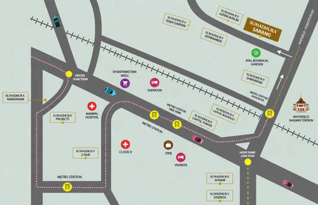 Sumadhura Sarang Whitefield - Location Map