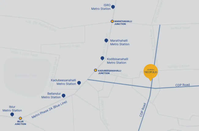 Sobha Neopolis Varthur - Location Map