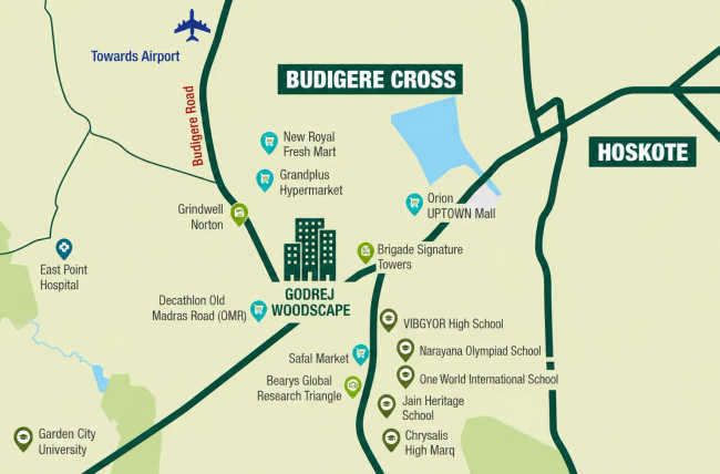 Godrej Woodscapes Nimbekayipura - Location Map