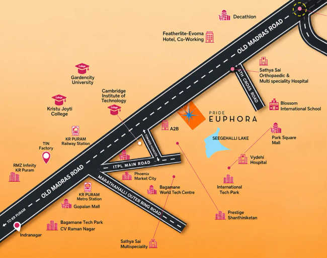 Pride Euphora Battarahalli - Location Map