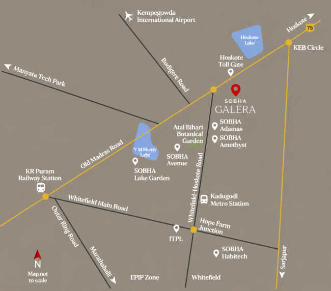 Sobha Galera Raghuvanahalli - Location Map