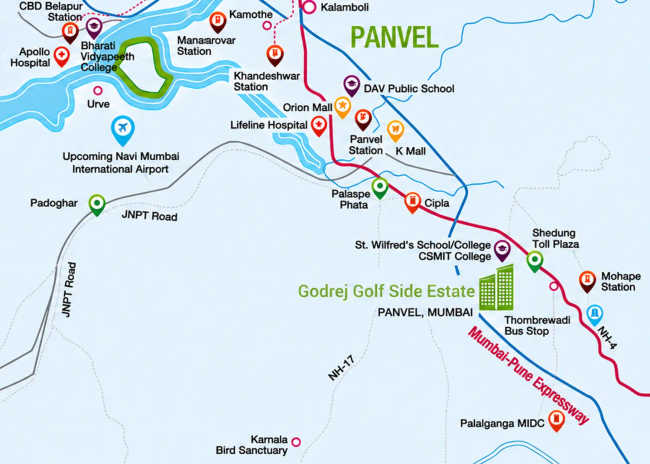 Godrej Golf Side Estate Panvel - Location Map