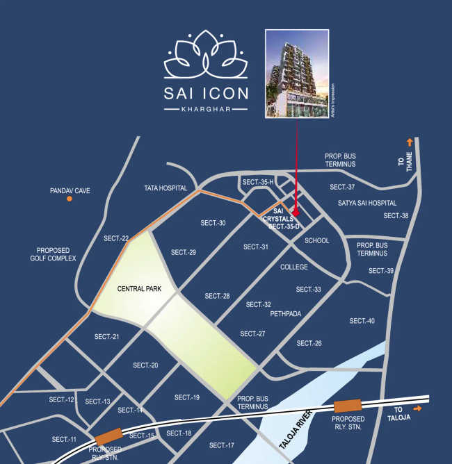Paradise Sai Icon Kharghar - Location Map