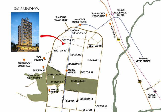 Sai Aaradhya Kharghar - Location Map