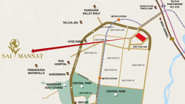 Sai Mannat Kharghar - Location Map