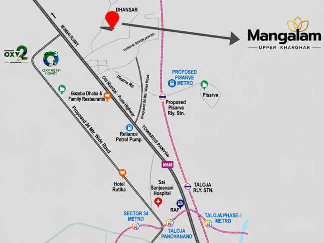 Today Mangalam Kharghar - Location Map