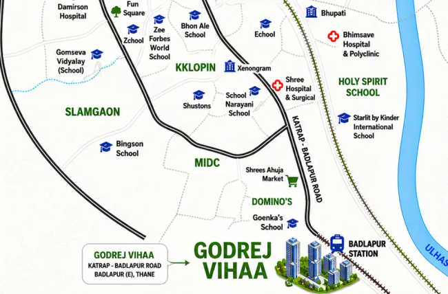 Godrej Vihaa Badlapur - Location Map