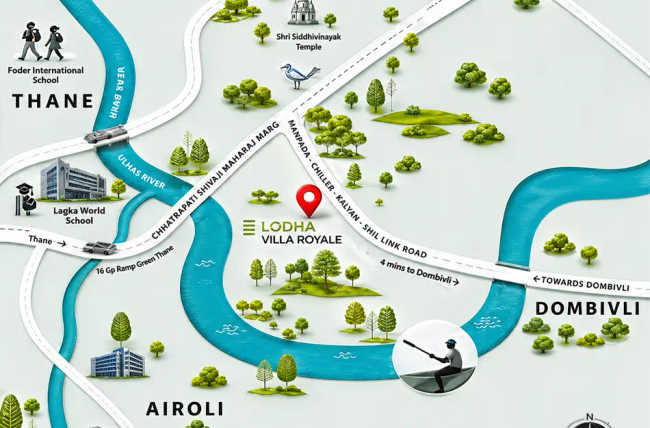 Lodha Villa Royale Bhiwandi - Location Map