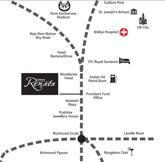 Century Renata Sampangi Rama Nagar - Location Map