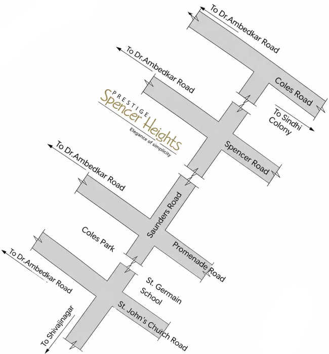 Prestige Spencer Heights Pulikeshi Nagar - Location Map