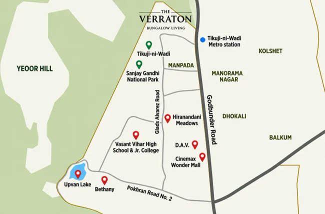 Neelkanth Verraton Bungalow Living Ghodbunder Road - Location Map