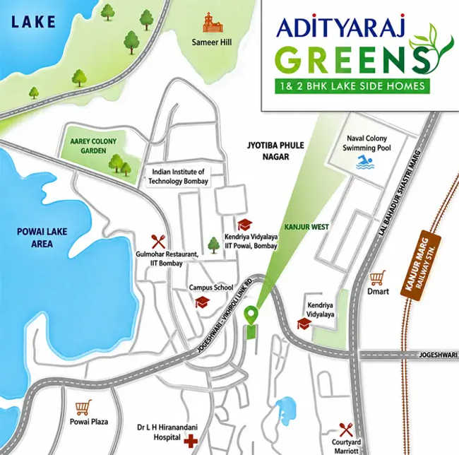 Adityaraj Greens Powai - Location Map