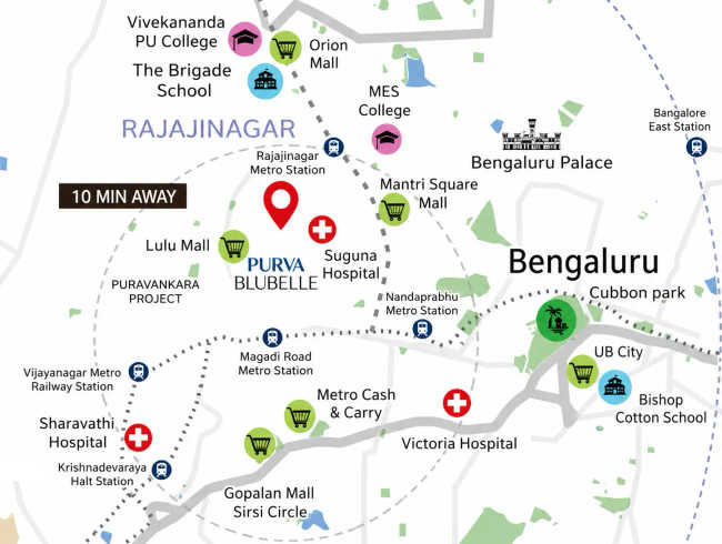 Puravankara Blubelle Magadi - Location Map