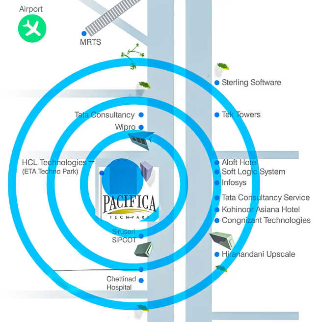 Pacifica Tech Park Egattur - Location Map