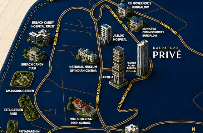 Kalpataru Prive Tardeo - Location Map