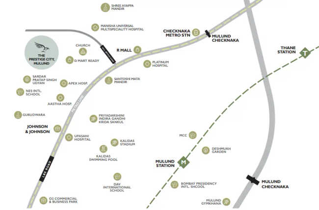 Prestige Forest Hill Mulund - Location Map