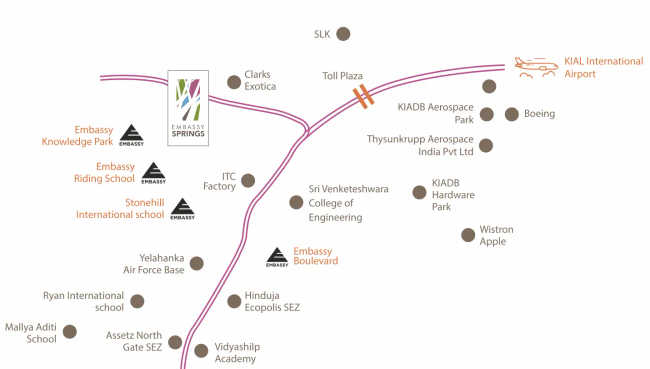 Embassy Edge Navarathna Agrahara - Location Map