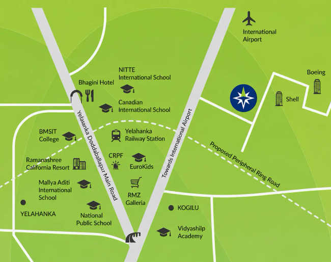 MJR North Park Gummanahalli - Location Map