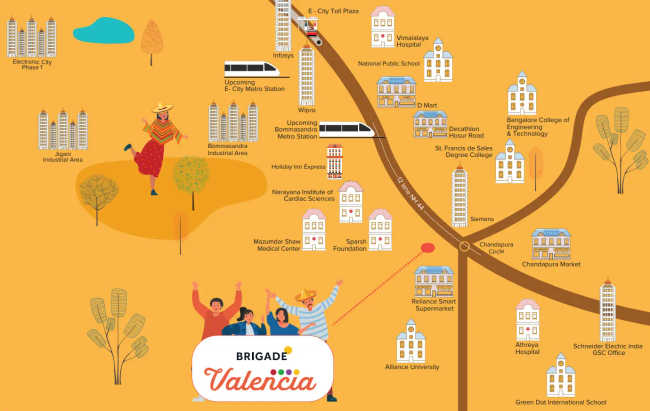 Brigade Valencia Banahalli - Location Map