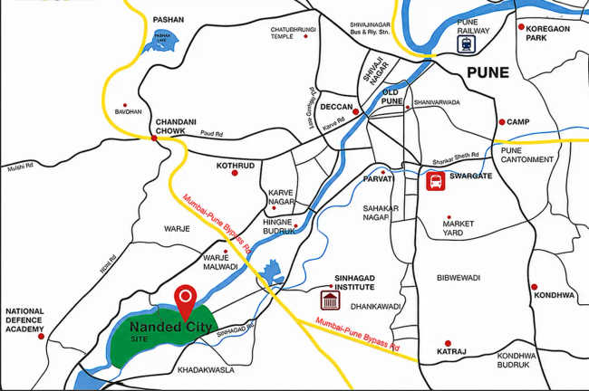 Antara at Nanded City Nanded - Location Map