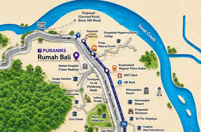 Puraniks Rumah Bali Ghodbunder Road - Location Map