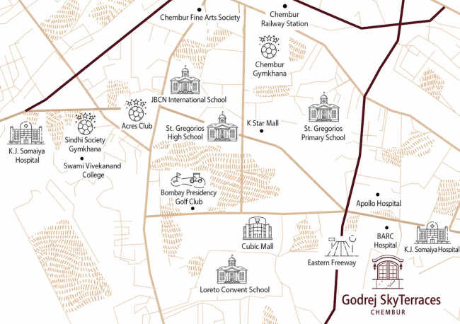 Godrej Sky Terraces Chembur - Location Map