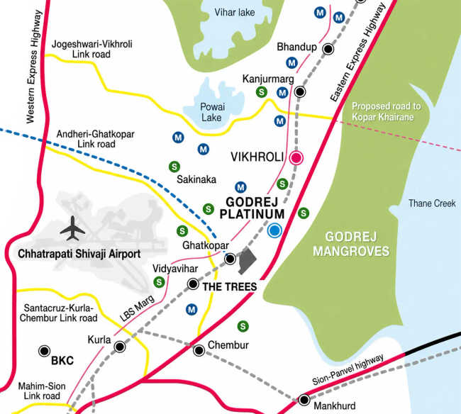 Godrej Vikhroli Vikhroli - Location Map