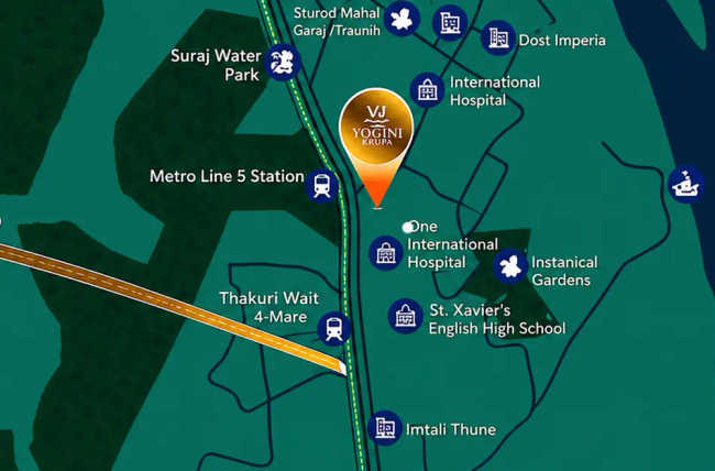 Purva Panorama Ghodbunder Road - Location Map