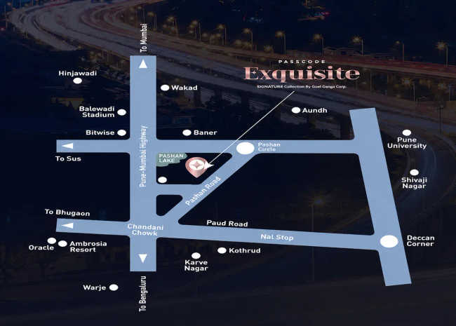 Goel Ganga Exquisite Bavdhan - Location Map