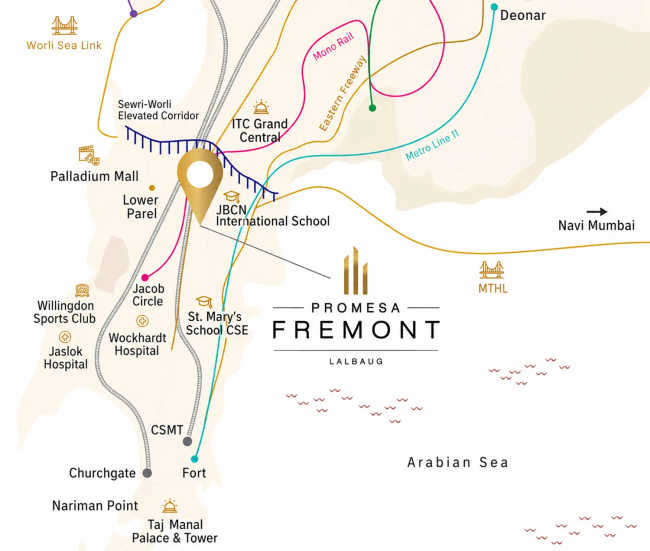 Promesa Fremont Chinchpokli - Location Map