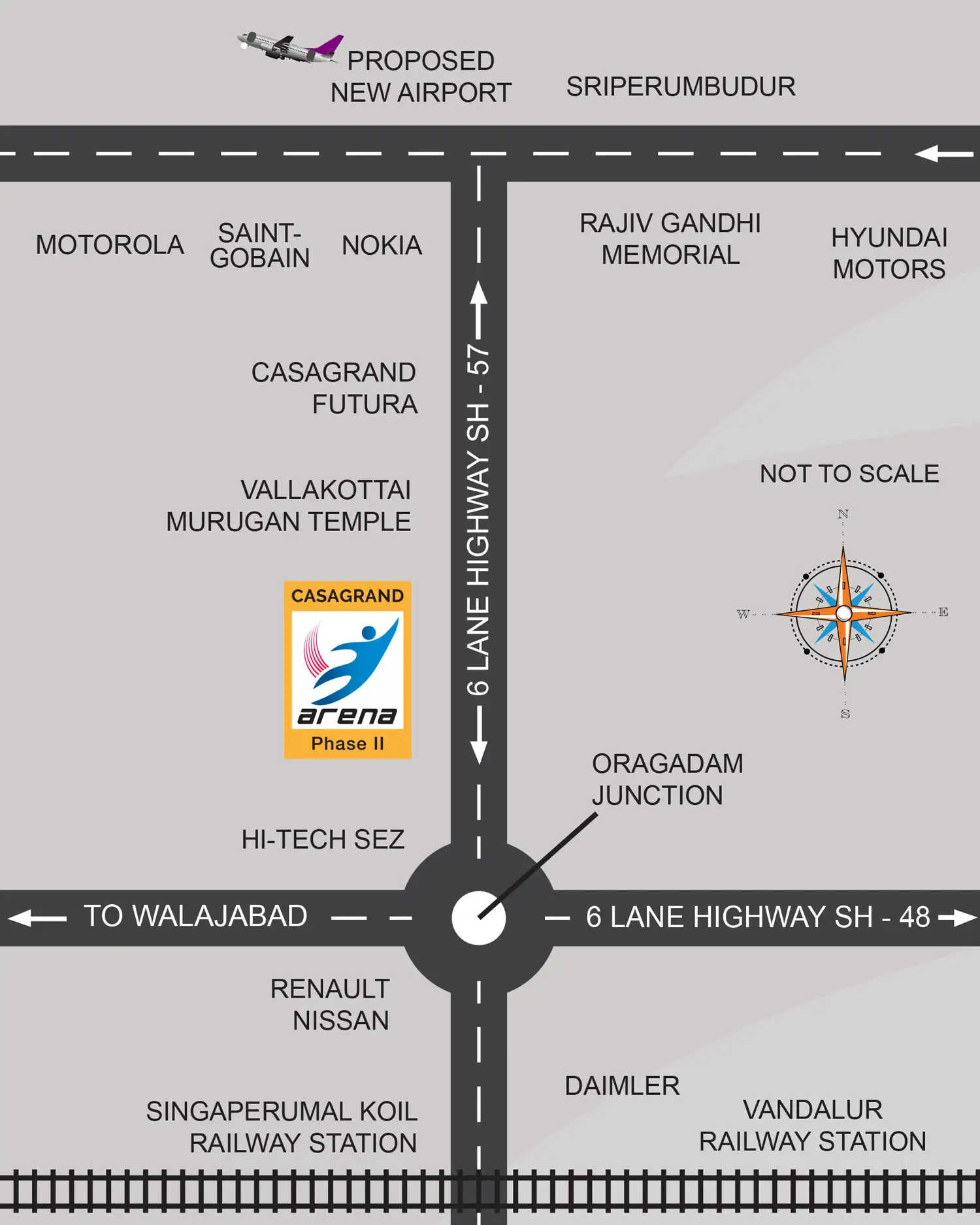 Casagrand Arena 2 Oragadam - Location Map