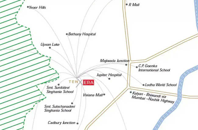 Raymond Ten X Era Pokhran Road 1 - Location Map