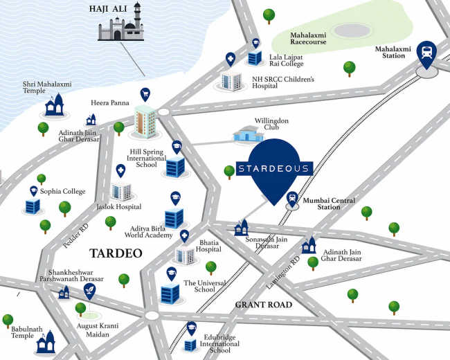 Spenta Stardeous Tardeo - Location Map