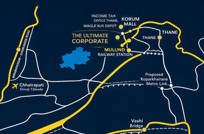 Sunrise Corporate Park Wagle Estate - Location Map