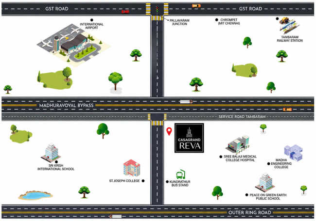 Casagrand Reva Pallavaram - Location Map