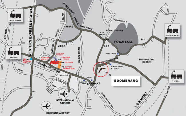Kanakia Boomerang Andheri - Location Map