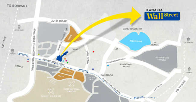 Kanakia Wallstreet Andheri - Location Map