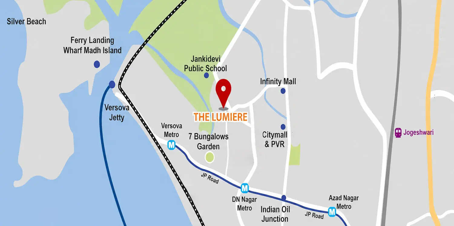 SD Corp The Lumiere Andheri - Location Map