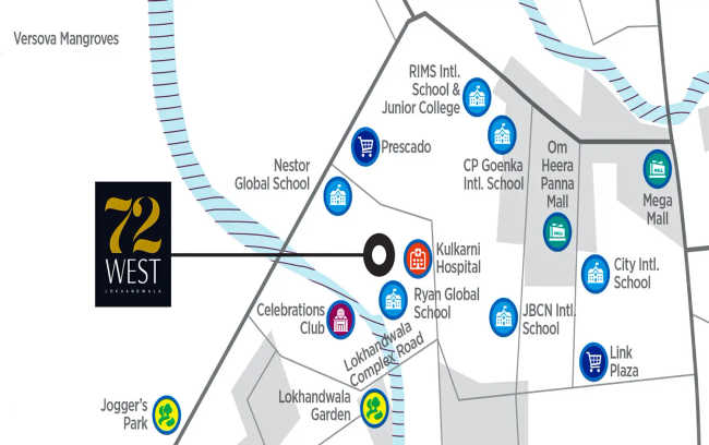 Sheth 72 West Andheri - Location Map